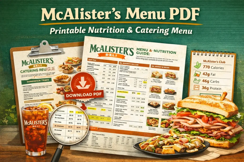 McAlister’s Menu PDF