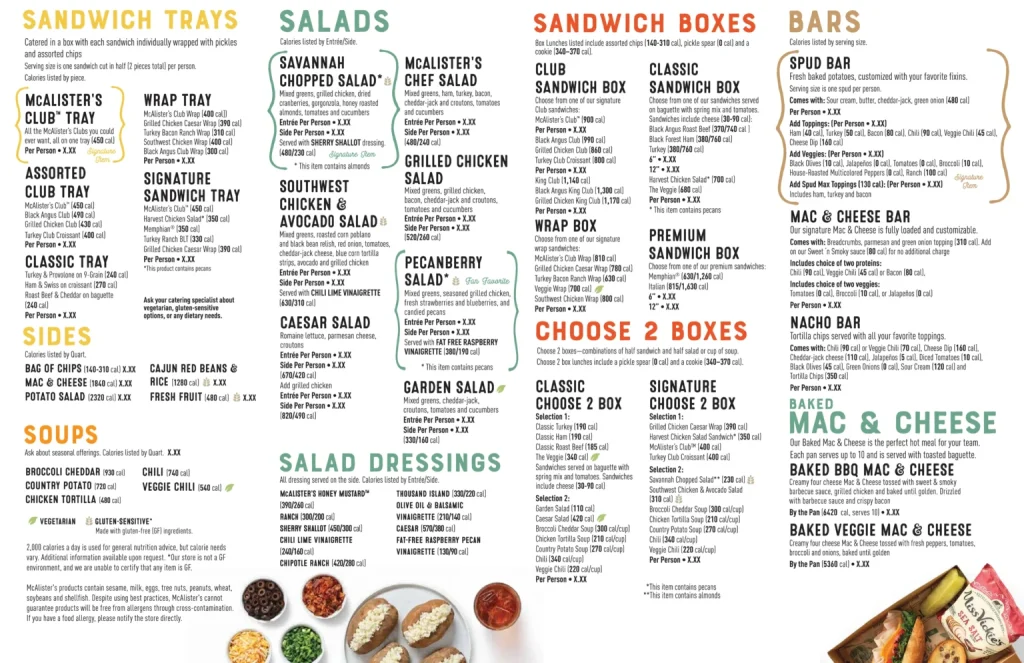 McAlister’s Menu