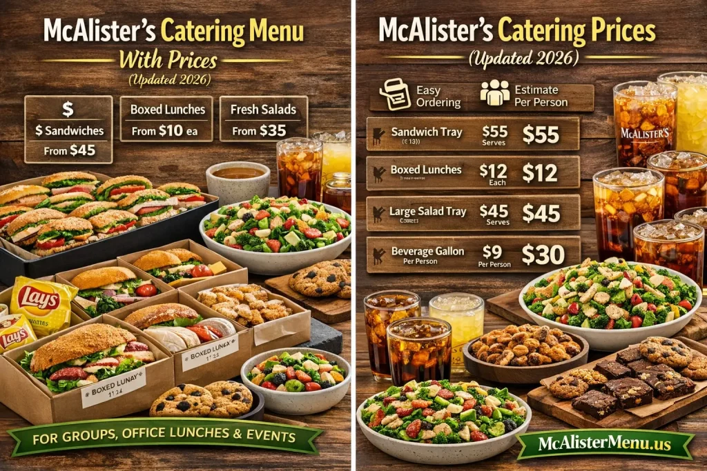 McAlister’s Catering Menu